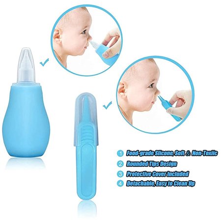 JMH Newborn Baby Health Care Kit, Infant Toddler Care Essentials Supplies Set Portable & Cute, Blue