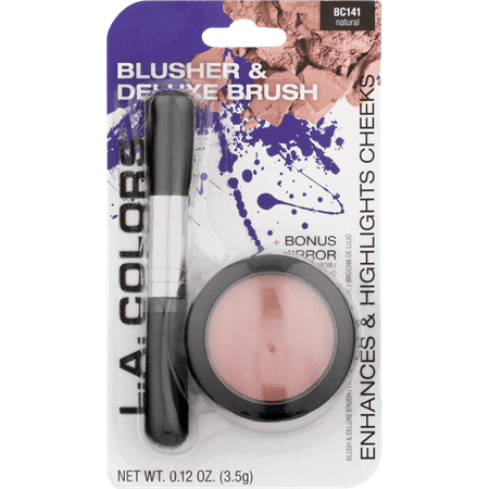 L.A. Colors Blush & Deluxe Brush, BC141 Natural
