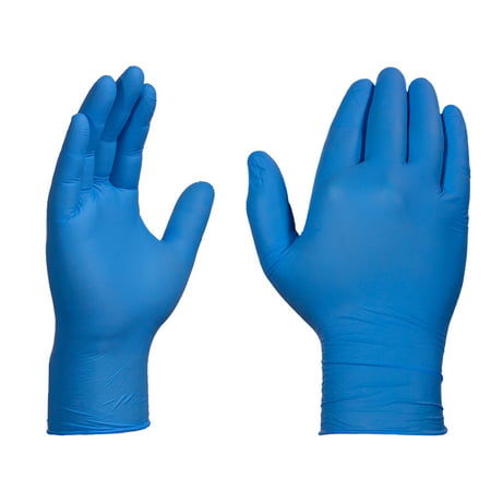 AMMEX X3 Nitrile Latex Free Industrial Disposable Gloves, Medium, Blue, 1000/Case, Blue, M