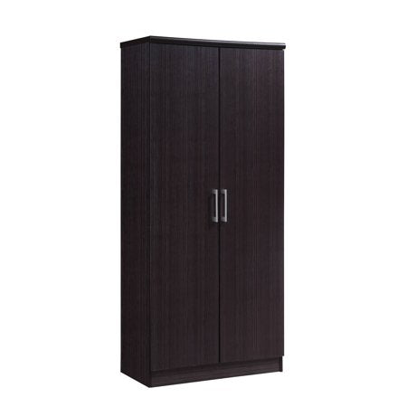 Hodedah 2 - Door Wardrobe with 4 - Shelves, ChocolateChocolate,