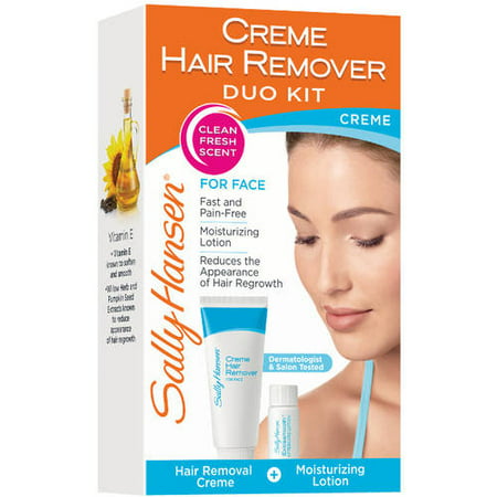 Sally Hansen Creme Hair Remover Kit for Face, 2.5 Oz.
