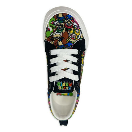 Super Mario Bros Little & Big Boys License Shoes, Sizes 13-6Black,