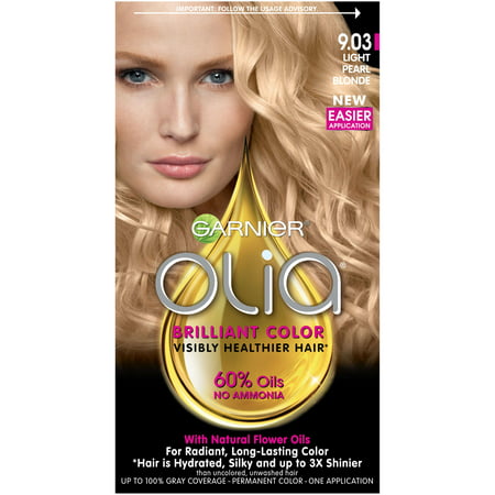 Garnier Olia Oil Powered Permanent Hair Color, 9.03 Light Pearl Blonde, 1 kit9.03 Light Pearl Blonde,