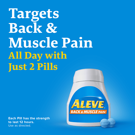 Aleve Back & Muscle Pain Reliever/Fever Reducer Naproxen Sodium Tablets, 220 mg, 50 Ct