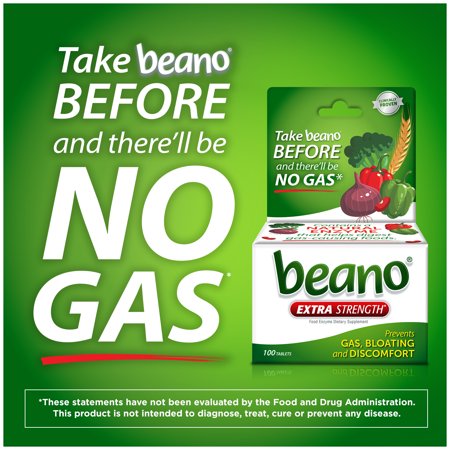 Beano Extra Strength, Gas Prevention & Digestive Enzyme Supplement, 100 Count