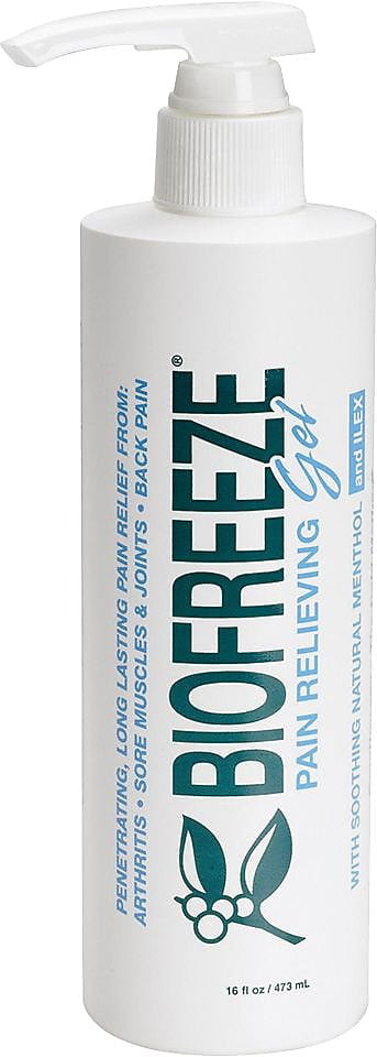 Biofreeze Professional Pain Relief Menthol Pump Bottle 5% Strength , Ct, Green Gel, 16 oz.