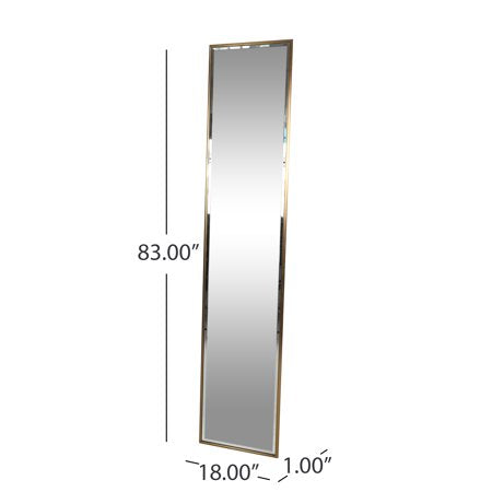 Noble House Calgary Standing Mirror, Brushed Brass