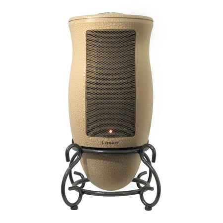 Lasko 1500W Designer Series Ceramic Electric Space Heater with Remote, 6435, Beige, 8.25" x 3.0" x 16.5"