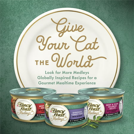 (24 Pack) Fancy Feast Wild Alaskan Salmon with Carrots and Spinach in Creamy Veloute Sauce High Protein Cat Food, 3 oz. Cans, Salmon
