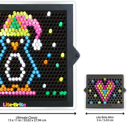 Lite Brite - Mini 3.5" - Includes 4 Templates and 80 Colored Pegs