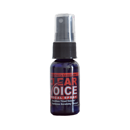 Clear Voice Clarity Soothing Dampener Moisturizer Relief - Oral Throat Spray Medicine - Strawberry Lemonade 1 fl oz