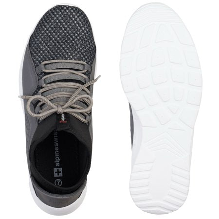 Alpine Swiss Mens Fashion Sneakers Lightweight Knit Top Elastic Sock Tennis ShoeGray,