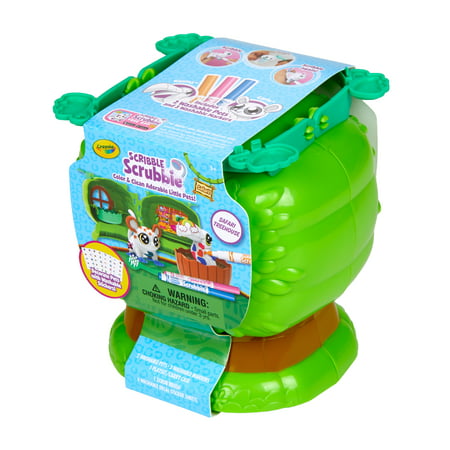 Crayola Scribble Scrubbie Pets Safari Treehouse, Toy Storage Case, Gift for Kids