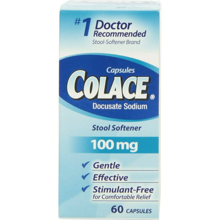 Colace Stool Softener, 100 mg Capsules, 60 ea