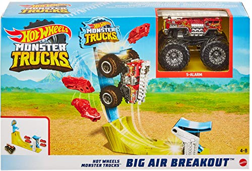 Mattel MTTGYC81 Mattel Hot Wheels Monster Trucks Big Air Breakout Playset - Set of 3