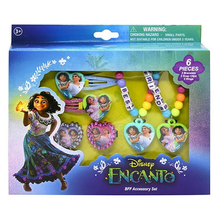 HER Accessories - Disney Encanto - BFF ACCESSORY SET (6 Pieces)(2 Bracelets, Snap Clips & Rings)