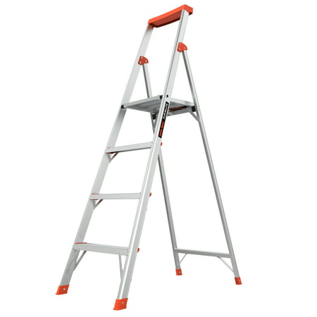Little Giant Ladder Systems Flip-N-Lite 6' Aluminum, Platform 4 Step Ladder, 300 lbs Rated, Type 1A, 6