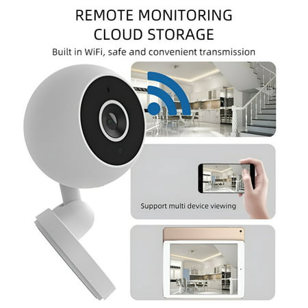 Baby Monitor Camera, Ingzy HD 1080P Wireless WiFi Security Camera Baby Pet Monitor 360 Rotation Two-way Audio Camera, 1 Pack