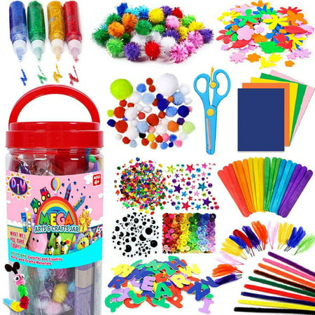 Willkey Arts & Crafts Supplies for Kids Crafts - Kids Craft Supplies & Materials - Kids Art Supplies for Kids - Arts and Crafts Kit for Kids Craft Kits, 1set