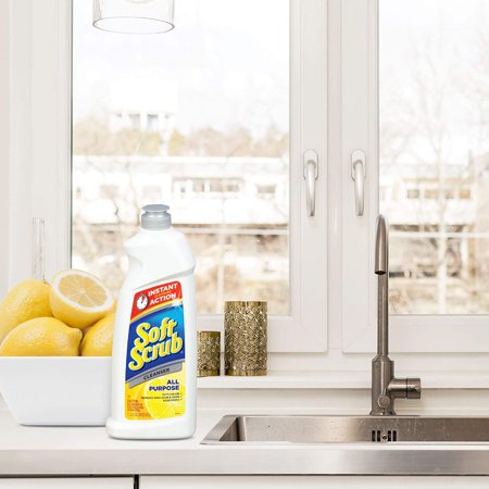 Soft Scrub Multi-Purpose Surface Cleanser, Lemon, 24 Fluid Ounces, 3 Pack