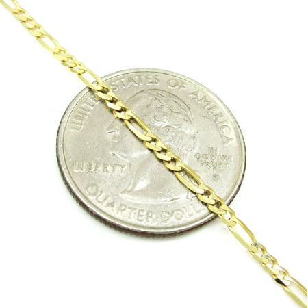 Orostar 14K Gold 2.5MM Figaro Chain | Strong & Classy Figaro Link Necklace | Size 16 - 30 inches, 20"