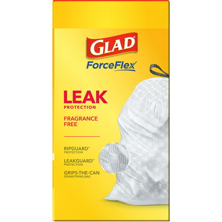 Glad ForceFlex Tall Kitchen Trash Bags, 13 Gallon, 80 Bags (Unscented)