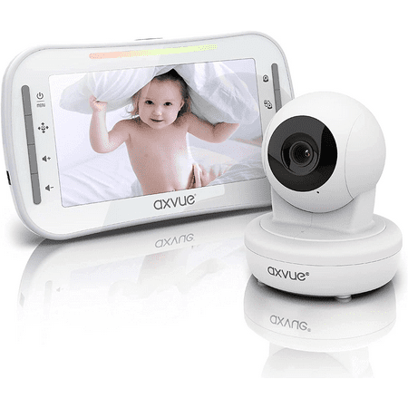 E9650W Video Baby Monitor,Comfortable Slim Design handheld enclosure,4.3" Screen Monitor & Pan Tilt Camera,Range up to 1000ft,12 Hour Battery Life,2-Way Talk,Night Vision,Temperature Monitor, No WiFi