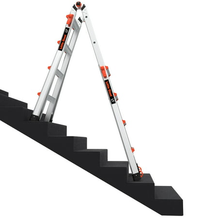 Little Giant Ladder Systems LT M17 Aluminum Multi-Use Ladder with Wheels, Type 1A - 300 lbs. Rated, 17