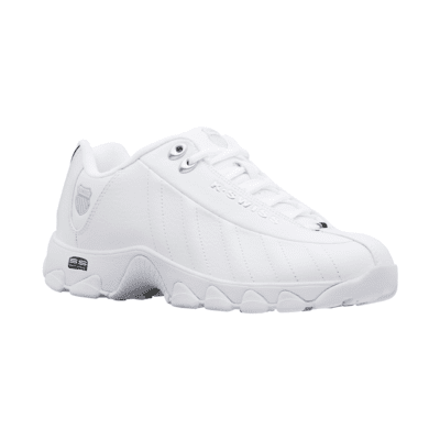 K-Swiss Men's ST329 CMF Sneaker (Wide Width Available), White/Black/Silver, 11