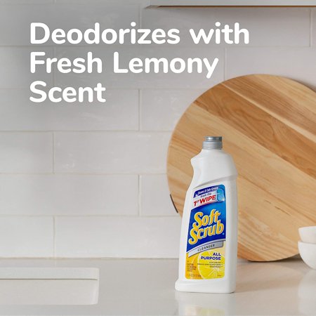 Soft Scrub Multi-Purpose Surface Cleanser, Lemon, 24 Fluid Ounces, 3 Pack