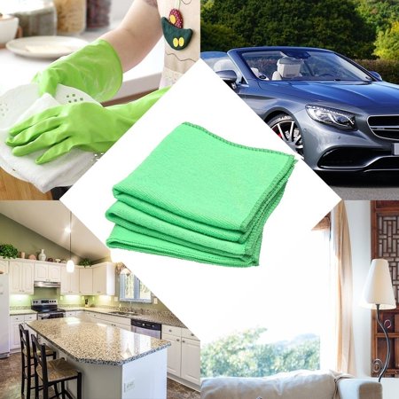 Willstar 5Pcs Microfiber Cleaning Towel Reusable Cleaning Cloths for Kitchen Household Car, 5pcs blue 30x30CM