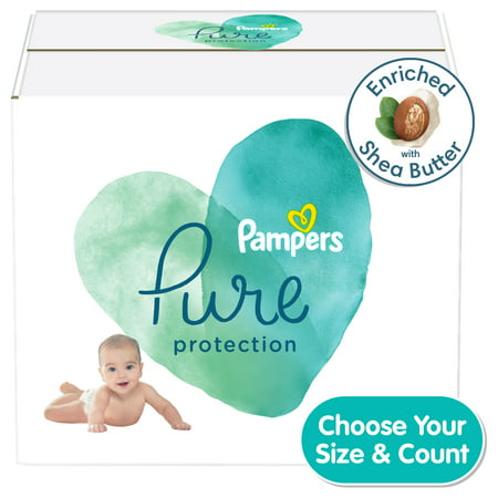 Pampers Pure Protection Natural Diapers (Choose Your Size & Count)