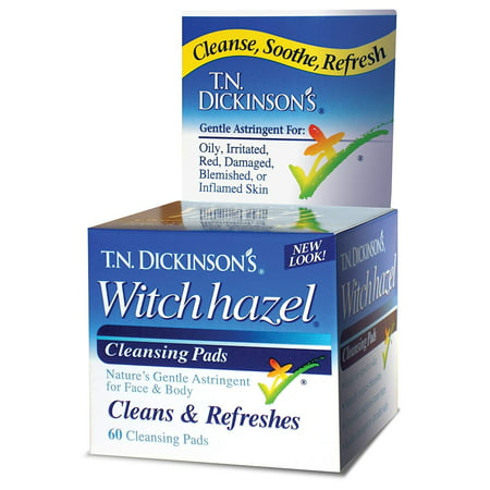 T.N. Dickinson's Witch Hazel Cleansing Pads, Clean & Refreshes 60 ea
