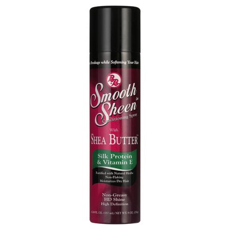 Bronner Brothers Smooth Sheen Silk Protein & Vitamin E Conditioning Spray with Shea Butter, 12 fl oz, 12.08 oz