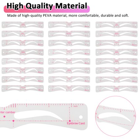 TSV Eyebrow Stencil, 24Pcs Eyebrow Template Trimming Tool, Eyebrow Shaper Kit, Reusable Eyebrow Template With 2Pcs Elastic Fixing Rope, 3 Minutes Makeup Tools For A Variety of Face