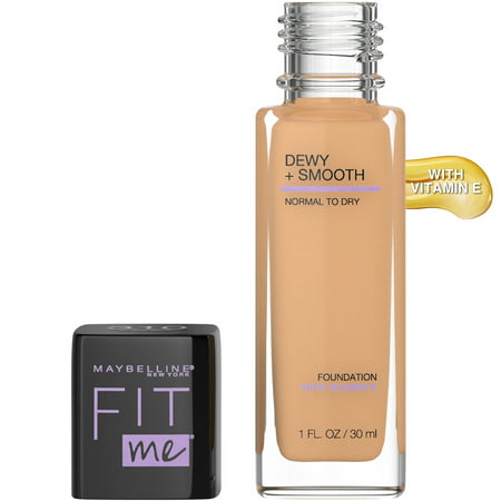 Maybelline Fit Me Dewy + Smooth Liquid Foundation Makeup with SPF 18, Sun Beige, 1 fl oz310 Sun Beige,