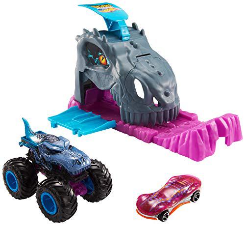 Hot Wheels Monster Pit & Launch Truck Vehicle Playset (3 Pieces)