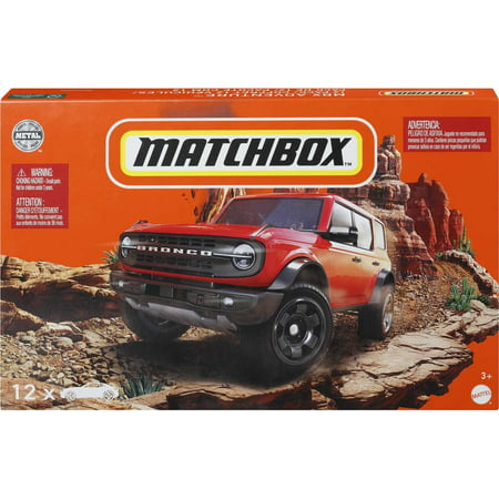 Matchbox Adventure Pack of 12 Toy Vehicles, Gift for Kids 3 Years & Up & Collectors