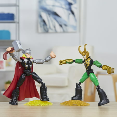 Marvel Avengers Bend and Flex Thor Vs. Loki, 6 Inch Scale Action Figures