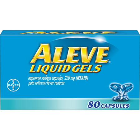 Aleve Liquid Gels with Naproxen Sodium, Pain Reliever/Fever Reducer, 220 mg, 80 Ct