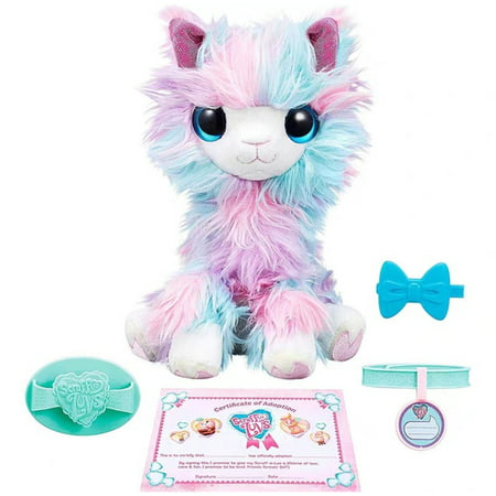 Little Live Pets Scruff-a-Luvs Plush Mystery Rescue Pet Pet ToyAlpaca Unicorn Bear?Blue Surprise Blind Box Style?,9.8in