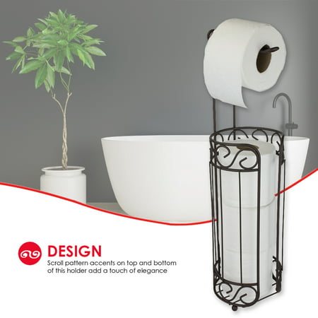 Home Basics Bronze Toilet Paper Holder and Dispenser