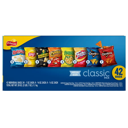 Frito-Lay Snacks Classic Mix Variety Pack, 42 Count