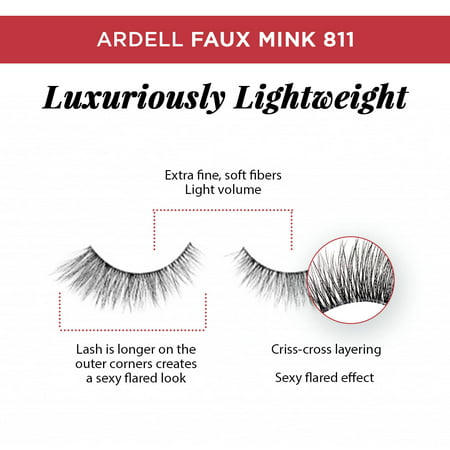 Ardell Faux Mink False Eyelashes, 811, 4 Pairs, Pack of 1
