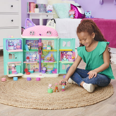 Gabby?s Dollhouse, Flower-rific Garden Set with 2 Toy Figures, 2 Accessories, Delivery and Furniture Piece, Kids Toys for Ages 3 and up