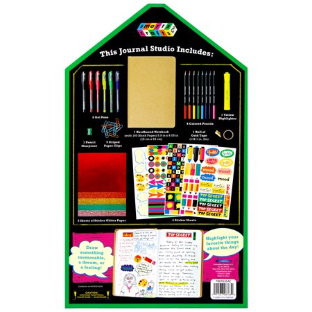 Smarts & Crafts Unisex Make Your Own Hardbound Journal Studio Kit, 33 Pieces for Kids & Teens