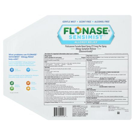 Flonase Sensimist Allergy Relief Nasal Spray, 120 Sprays, 3 Pack, 360 Sprays Total