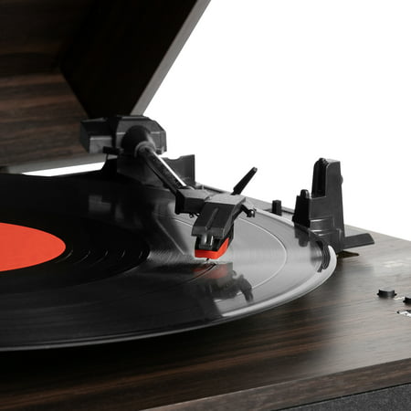 Victrola Liberty Bluetooth Record Player Stand with 3-Speed Turntable (Espresso), Espresso