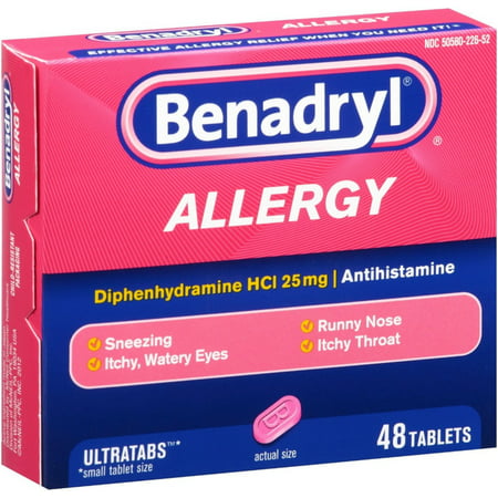 Benadryl Allergy Relief, Ultratab Tablets 48 ea