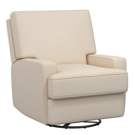 Baby Relax Rylan Swivel Glider Recliner Chair, Coil Seating, BeigeBeige,